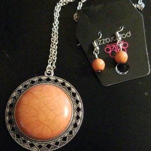 Moon,  pendant & ear ring set